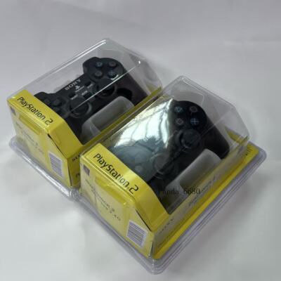 (2-Piece Set) PiayStation 2 PS2 Wireless2.4G Controller Black (With Receiver)