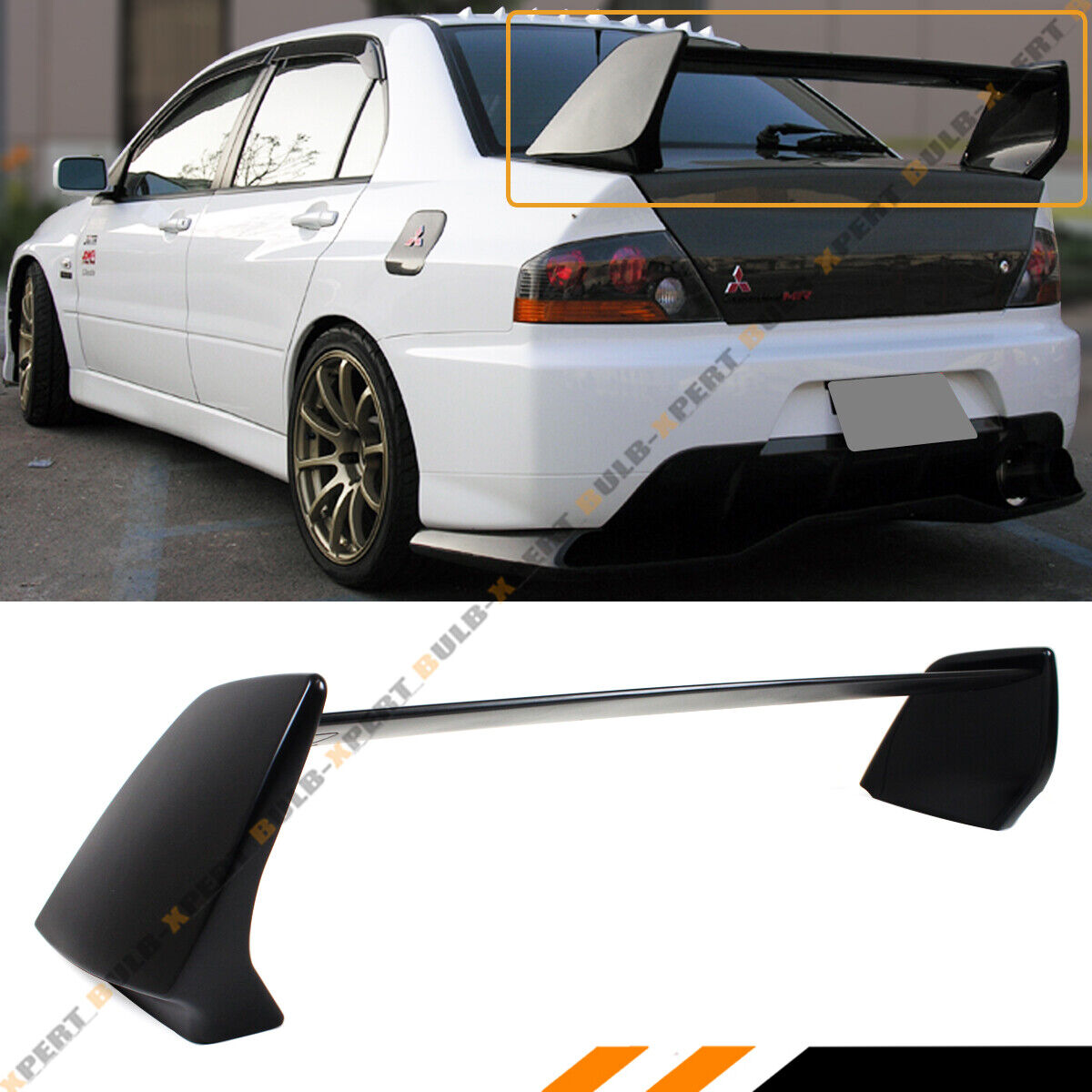 For 2002-07 Mitsubishi Lancer Evo 7 8 9 Matt Black Evo Style For 2002-07 Mitsubishi Lancer Evo 7 8 9 Matt Black Evo Style