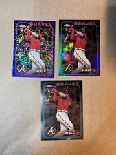 Forrest Wall 2024 Topps Chrome Purple Speckle 282/299 & Refractor & Base Rookie