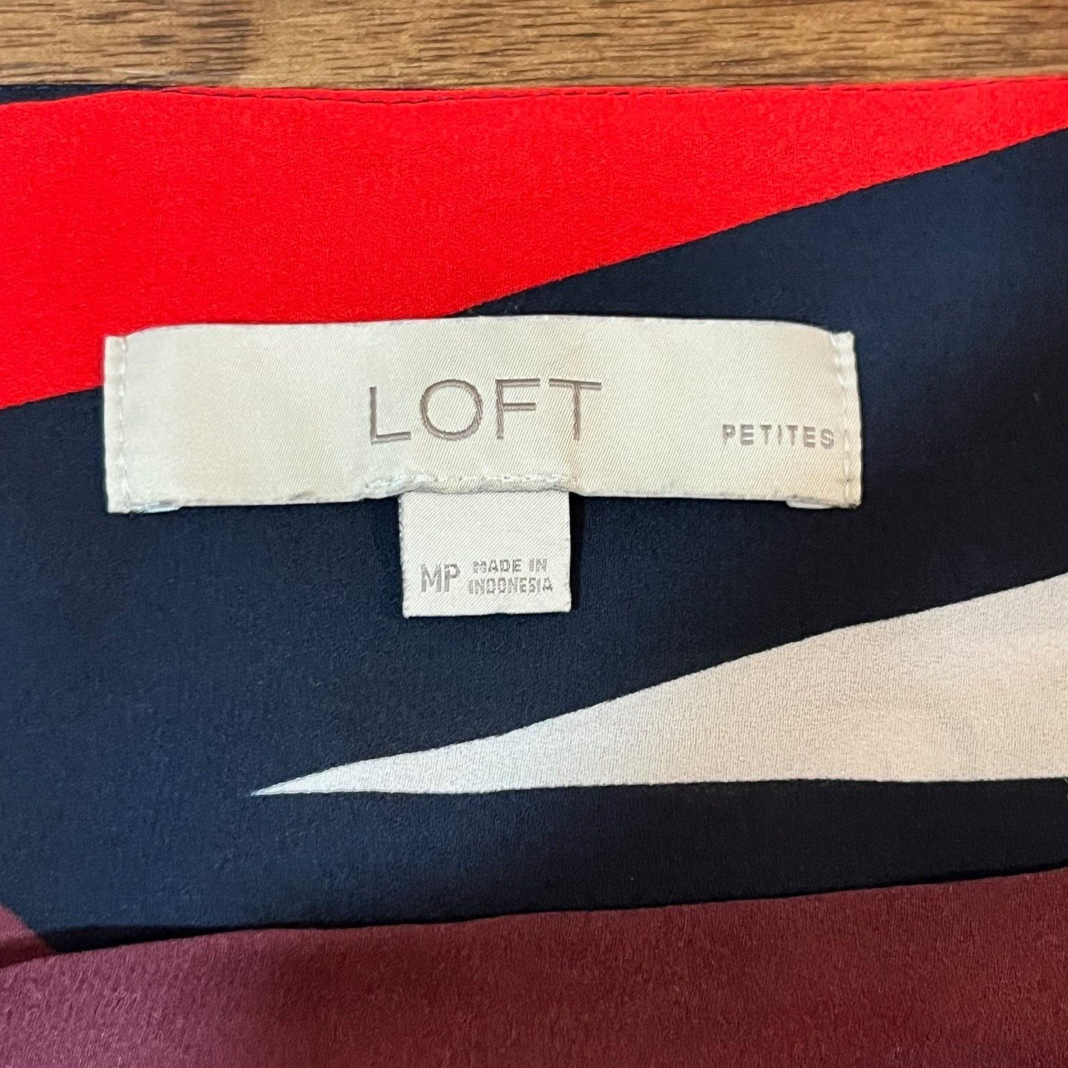 LOFT Petites Multicolor Geometric Split Open Long… - image 2