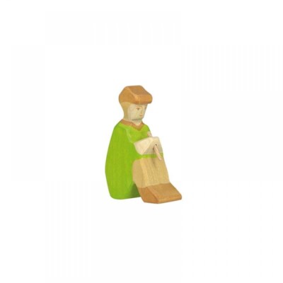 Holztiger 80317 Hirte mit Flöte 3 Holzfigur bemalt