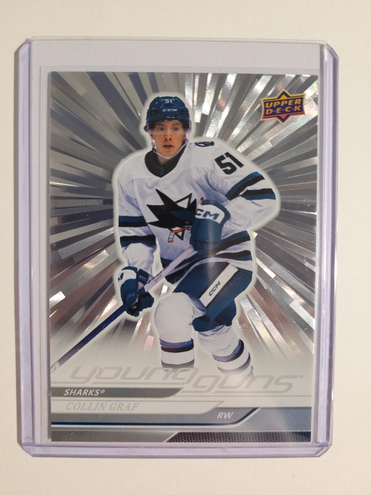 2024 Upper Deck Series 1 Young Guns Outburst Silver Collin Graf #223 Rookie RC