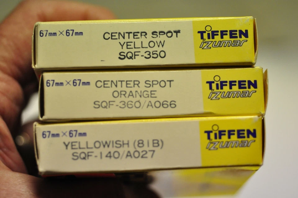 Set of 3-(three)Tiffen Izumar 2 5/8" square resin filters for Cokin A. NOS. - Image 2 of 4