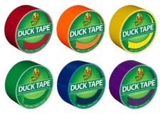6-Pk Duck Color Duct Tape Rainbow Combo Red/Orange/Yellow/Green/Blue/Purple, New