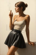 Digital Picture Photo Image Woman Black Skirt Wallpaper Background Desktop Art