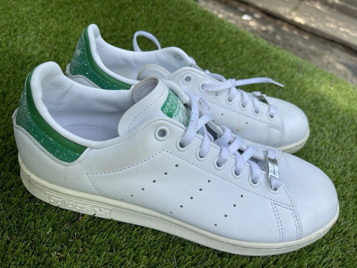 En Wanneer Bewustzijn Adidas Stan Smith x Swarovski Cloud White Green Size 7 | eBay