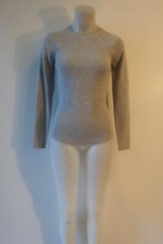 NWT Womens Minnie Rose Gray Ribbed Sweater Sz L