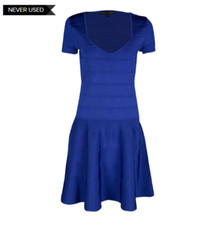 New Ralph Lauren Sapphire Blue Short Sleeve Dress Size XS