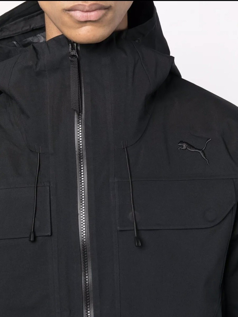 Puma PT Sympatex Full Zip Long Hooded Parka Jacket Black