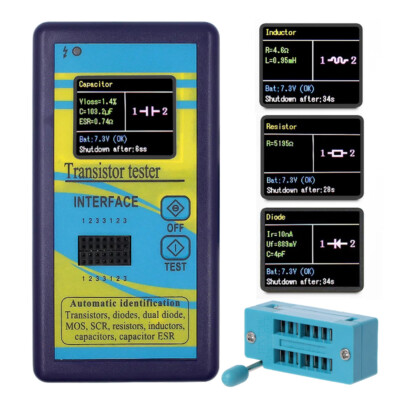 Digital NPN PNP Transistor Tester Diode Resistor Inductor Capacitance MOS Meter