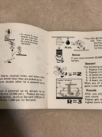 Popeye Original Nintendo NES Manual Manual Folleto de Instrucciones Solo - Versi&oacute;n Canadiense