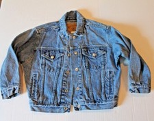 Kid's Gap Blue Denim Jean Jacket Unisex Girl or Boy Size S 7-8 EUC
