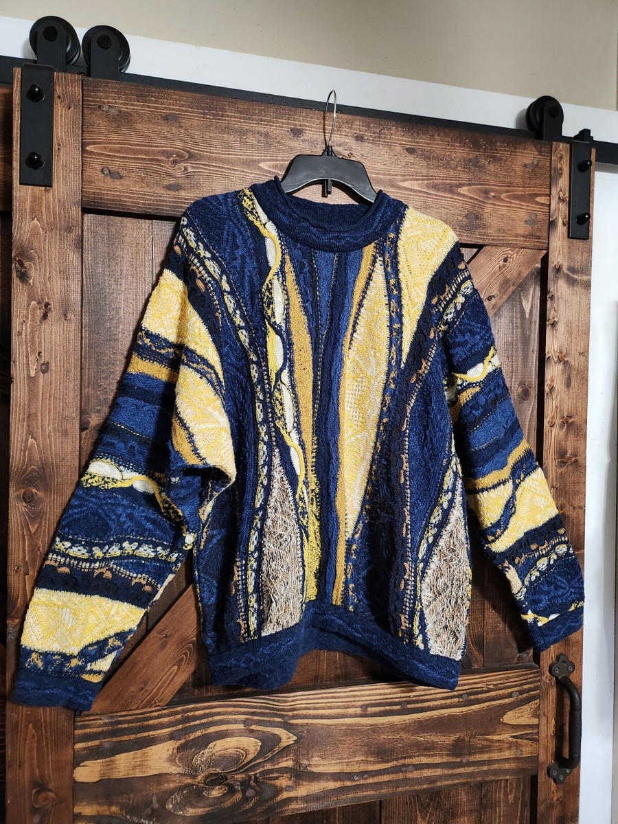 BRAND NEW COOGI Classic Vintage Blue Yellow 3D Linen Cotton BRAND NEW COOGI Classic Vintage Blue Yellow 3D Linen Cotton