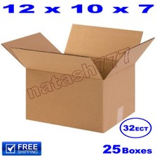 25 - 12x10x7 Cardboard Boxes Mailing Packing Shipping Moving Corrugated Carton