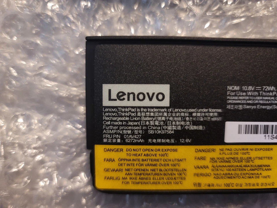 Batería Original 61++ 72Wh para Lenovo ThinkPad T470 T570 T580 01AV492 01AV427 Foto 2 de 4
