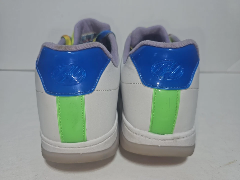 Heelys Glower HE100857 White Womens Size 7  Pink Logo and Rainbow Laces - Image 3 of 4