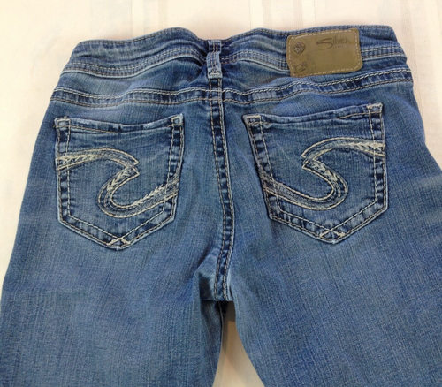 SILVER JEANS Tuesday Medium Wash Low-Rise Straight Leg Denim Jeans Damen 28/31 - Bild 3 von 11