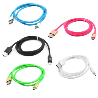 Rubber USB 2.0 to Micro USB Transfer Charging Data Cable 1.Long for Phone