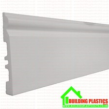 PVC Skirting Board White Plastic 140mm x  2.5 Metres Long