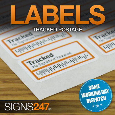TRACKED STICKER - Barcode Postaufkleber INR Etiketten Tracking Postversand