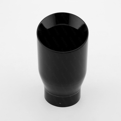 Stainless Steel 3" Inlet Exhaust Tip Black 4" Out T304 Angle Cut 7" L Weld On - Picture 3 of 7