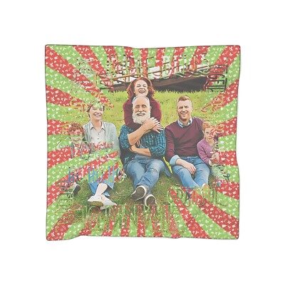 Christmas Words Personalized Square Scarf | Red Green | Special FX Photo Printed