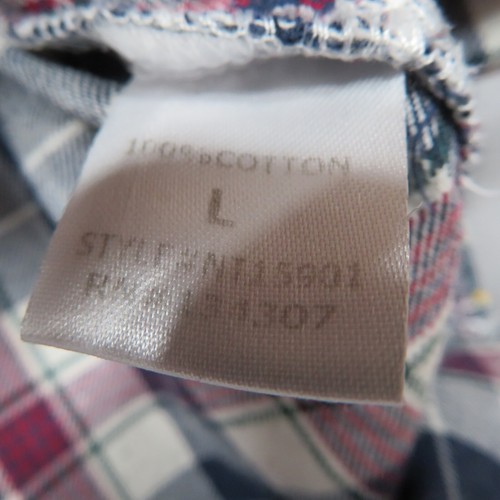 LULU E. BEBE SIZE L WOMEN'S CHECK PLAID FLANNEL LONG SLEEVE LONG SHIRT - Picture 7 of 12