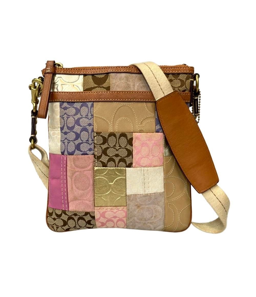 Coach Shoulder Bag Crossbody Patchwork Signature … - image 1