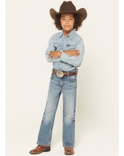 Wrangler Boys' 20X Little ' Wright 42 Vintage Bootcut Stretch Denim Jeans -