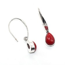 Red Coral Pear Shape Gemstone Christmas Gift Jewelry Earring 1'' to 2'' e206