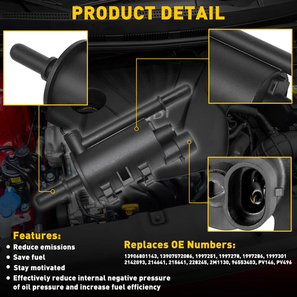 Nuevo para Mini Cooper 2002-2006 Chevrolet Camaro 1998-2002 válvula de purga de bote EE. UU. Foto 4 de 4