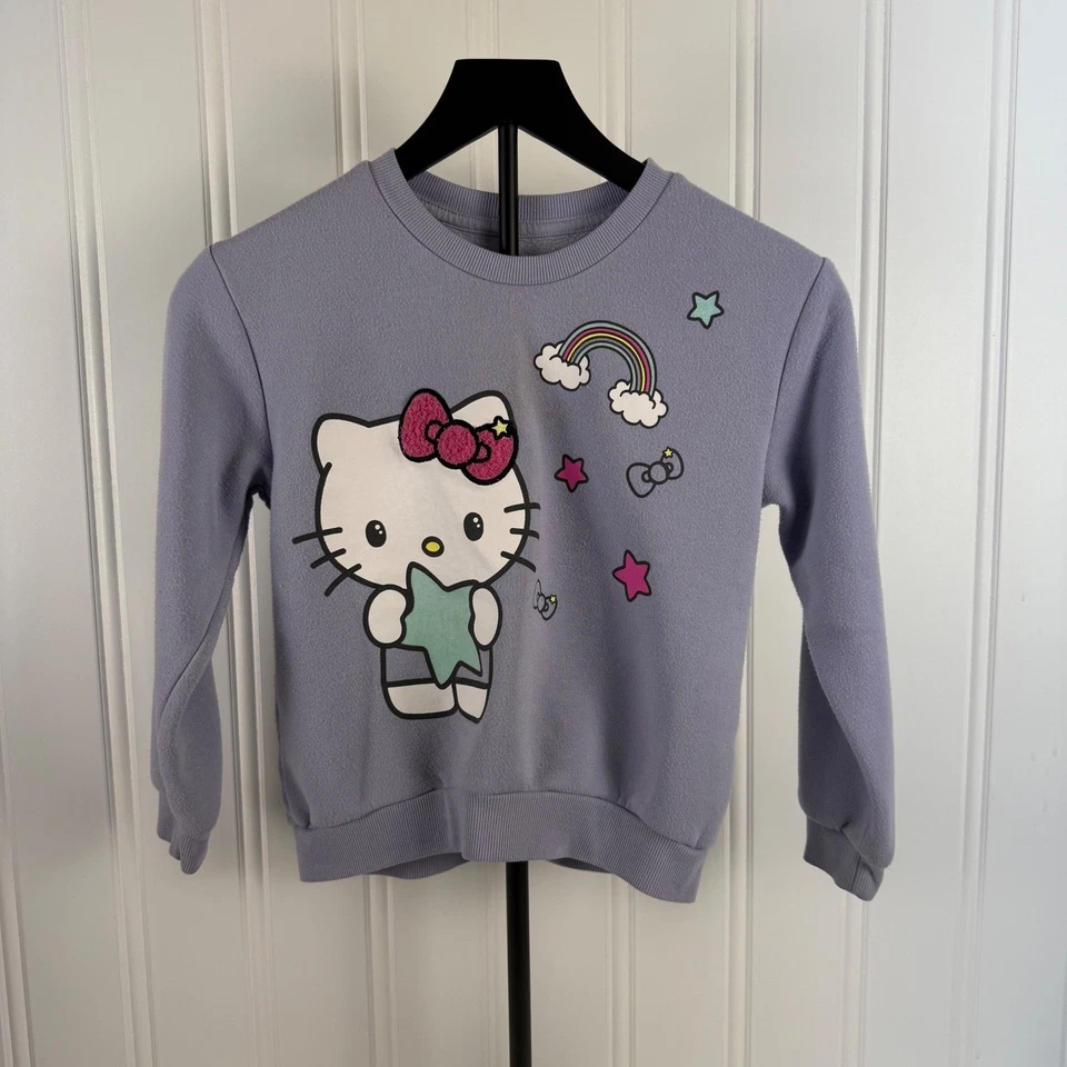 Paquete de sudadera y sudadera con capucha Hello Kitty para niñas talla 7/8 cremallera lentejuelas polar Foto 2 de 4