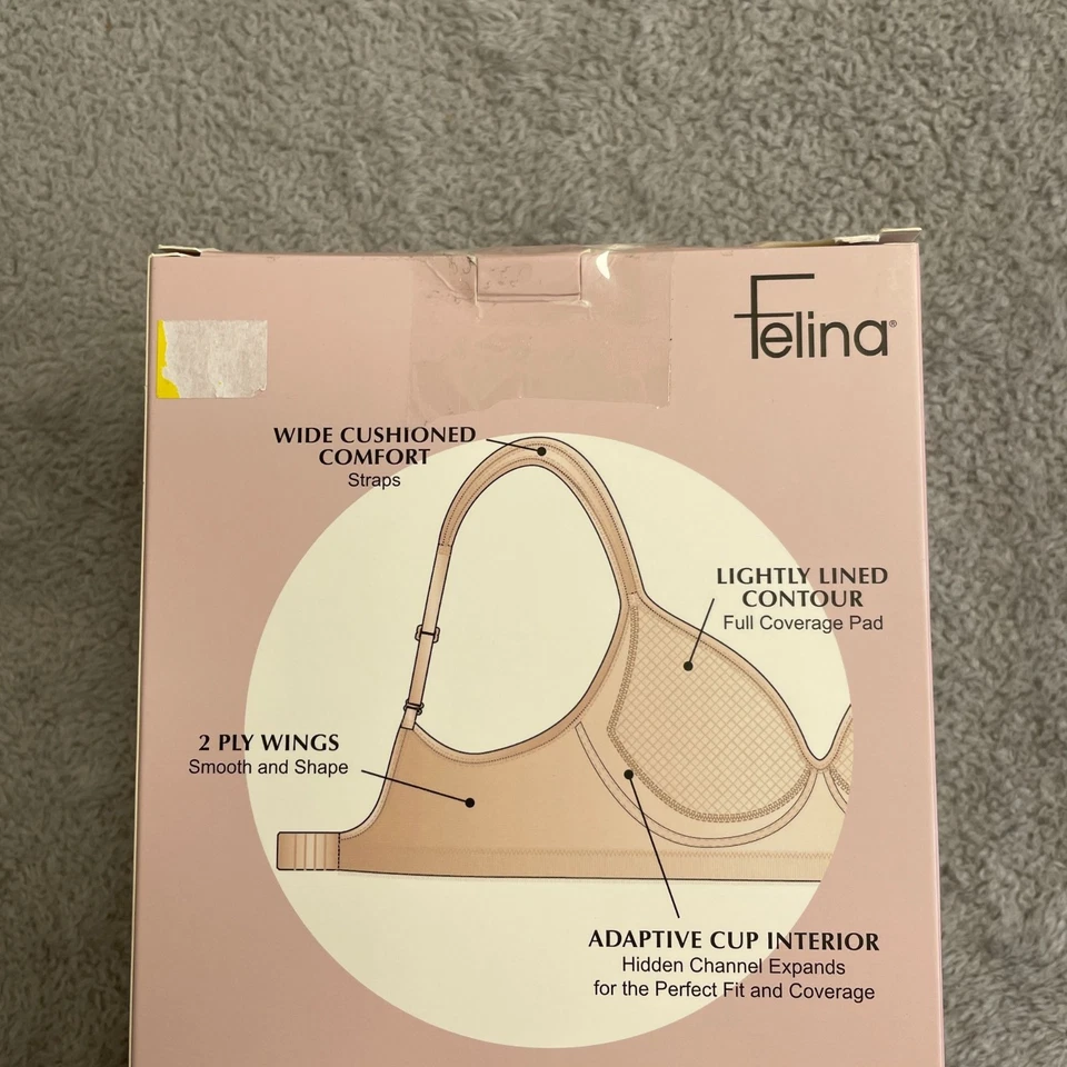 NUEVO Paquete de 2 sujetadores Felina para mujer S copa adaptable sin cables Foto 4 de 4