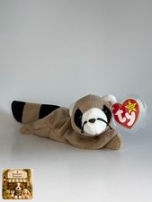 Ringo the Raccoon TY Beanie Baby | Mint Heart & Tush Tag