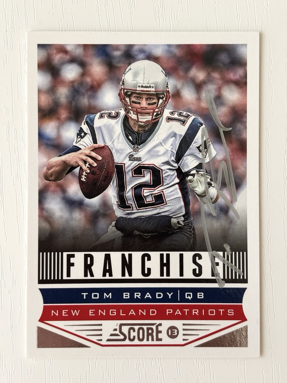 2013 Panini Score #285 Tom Brady Auto | PSA/DNA: “Not Authentic” w/ Letter NFL view 3