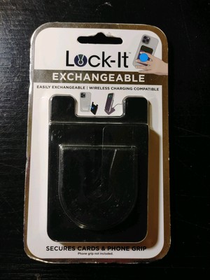 Lock-it Exchangeable Secures Cards And Phone Grip X2 Prpl/Blk