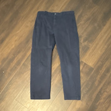 Cat Jack Boys Navy Straight Regular Fit Solid Button Closure Pants