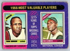 1975 Topps 1966 MVPs (Frank Robinson / Bob Clemente) #204