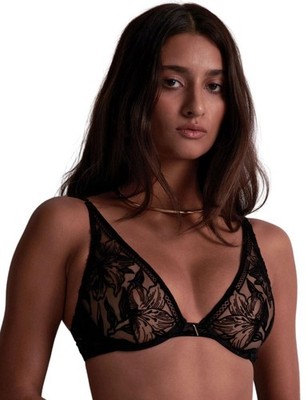 30D Aubade Coeur A Corps Triangle Bra Underwired Semi Sheer Luxury Bras 1BN12