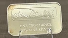 VINTAGE SILVER TOWNE FINE SILVER ART BAR - ONE TROY OUNCE .999 FINE SILVER