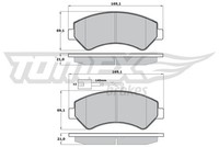 Tomex Brakes Bremsbelagsatz, Scheibenbremse TX 17-19 FüR CitroËN Opel Peugeot