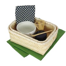 Yamako Matcha Chaki Set White Shino Bowl Tea Ceremony 14x20cm Used