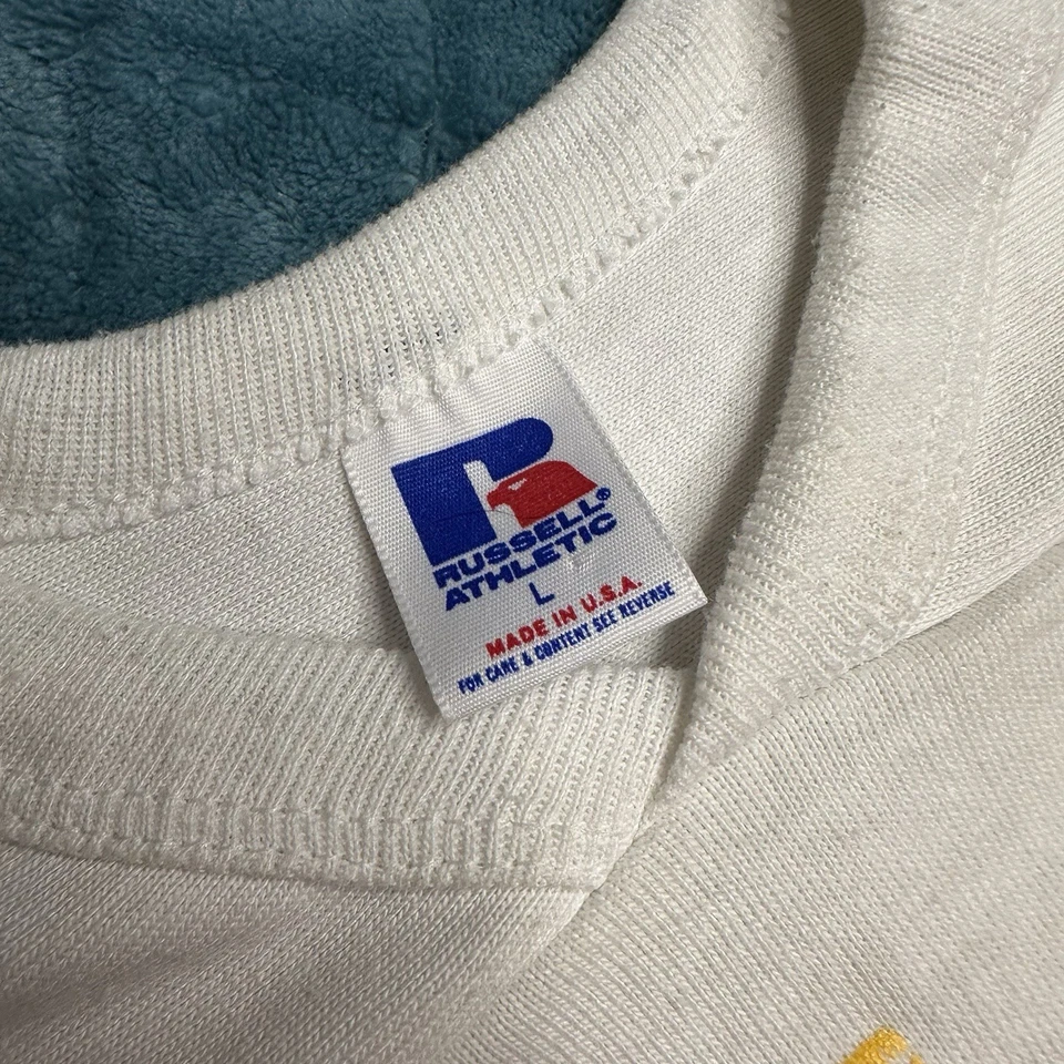 Camiseta deportiva de fútbol americano Russell vintage - STOW 24 - Hecha en EE. UU. Foto 3 de 4