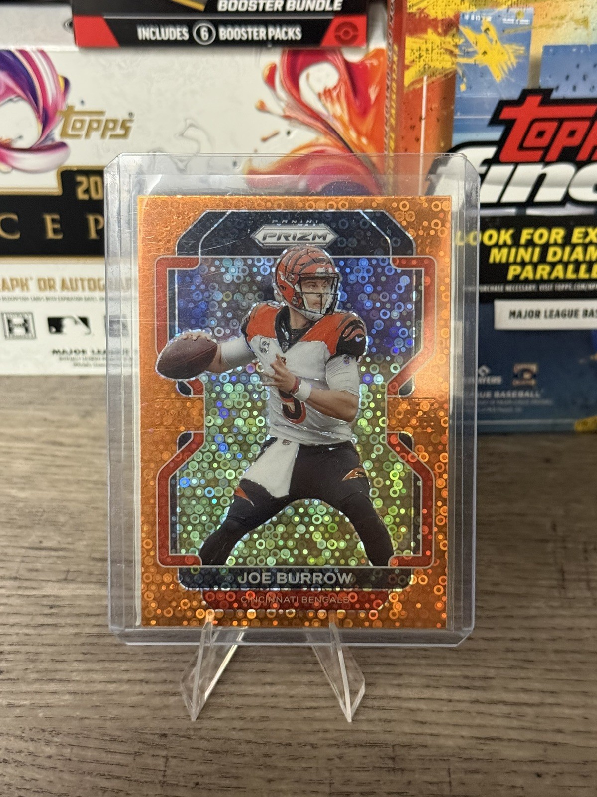 2021 Panini Prizm Joe Burrow Orange Disco Prizm #273 Bengals
