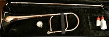 MOZ Alto TROMBONE Nickel - Hard Case and Mouthpiece - Ready to play Student ALTO