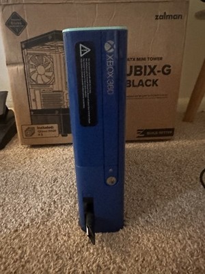 Microsoft Xbox 360 E Special Edition Blue 250GB Power brick. Console. Bad update