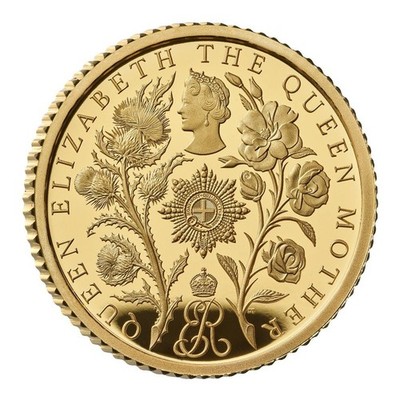 UK 10 Pounds 2025 Queen Elizabeth The Queen Mother 1 /10 Oz Gold 9999 Proof+OVP