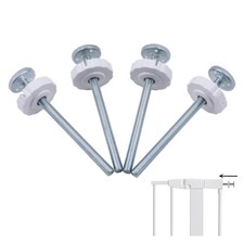 Flauzmann 4-Pack M8 8MM Baby Gate Replacement Parts, x 125mm, White