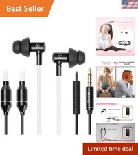 Air Tube Headphones EMF Free Airtube Earbuds Wired Air Tube Headset with Micr...