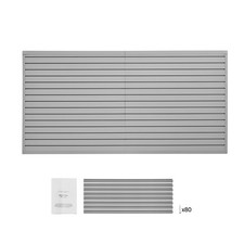 Uimoso 8 x 4 ft Slat Wall Paneling PVC Grey Garage Slatwall with Modular Design